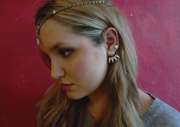 Opal and Swarovski Jewelry Earrings