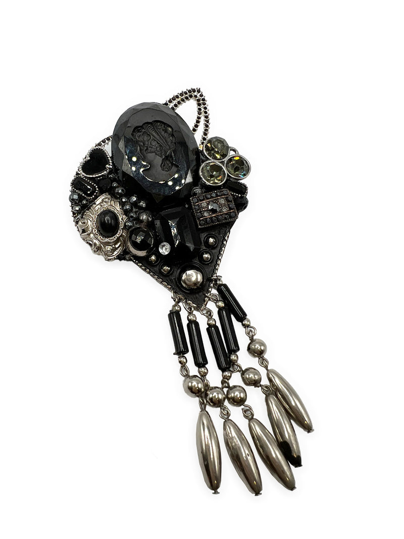 Black Feather Brooch