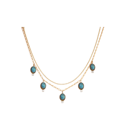 14k gold vermeil labradorite necklace