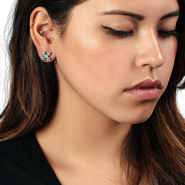 opal studs