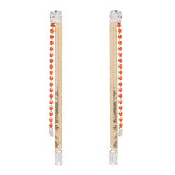 DIVINITY TANGERINE Snake Tennis Earrings