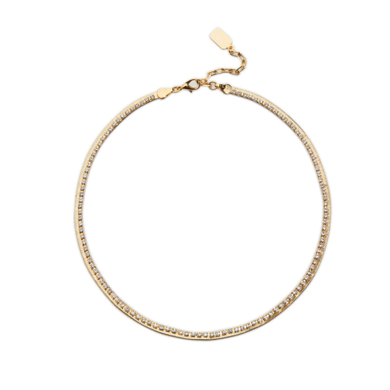 JESSERAY Snake Tennis Necklace