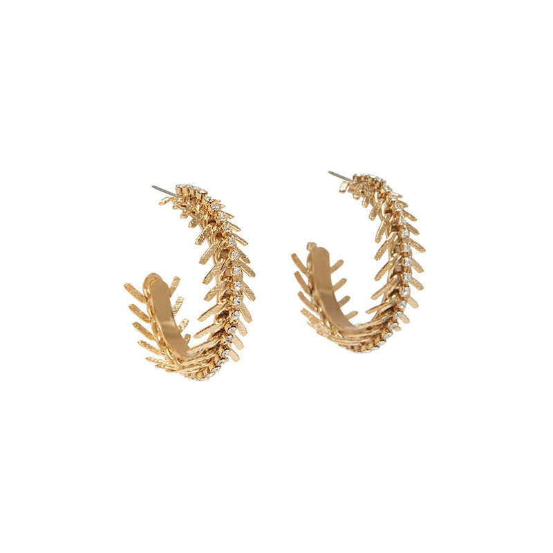 RUA Fishbone Hoop Earrings