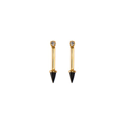gold spike earrings