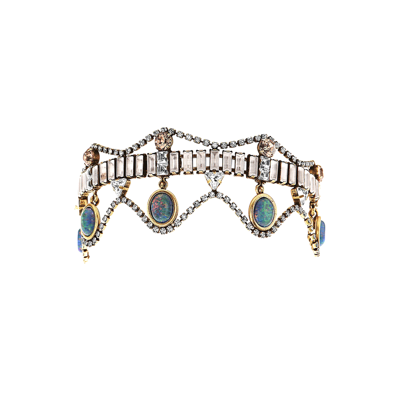 swarovski crystal opal necklace