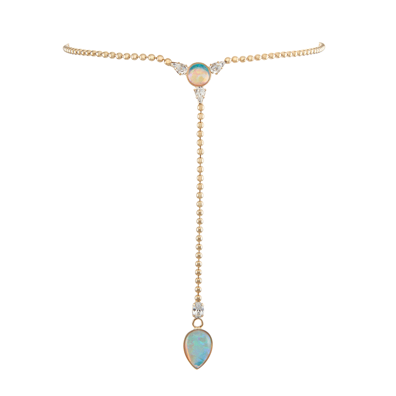 opal Y necklace