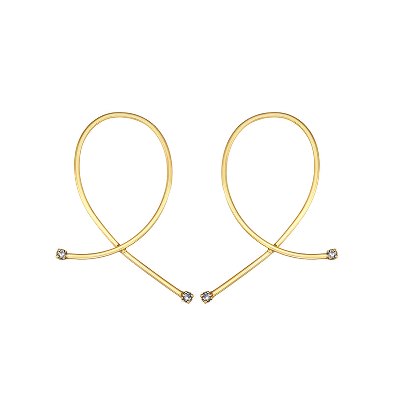 gold swirl earrings