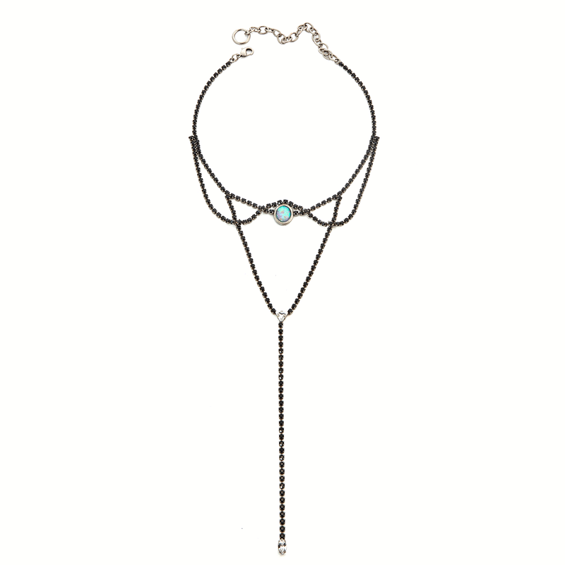 Siena Black Choker Swarovski