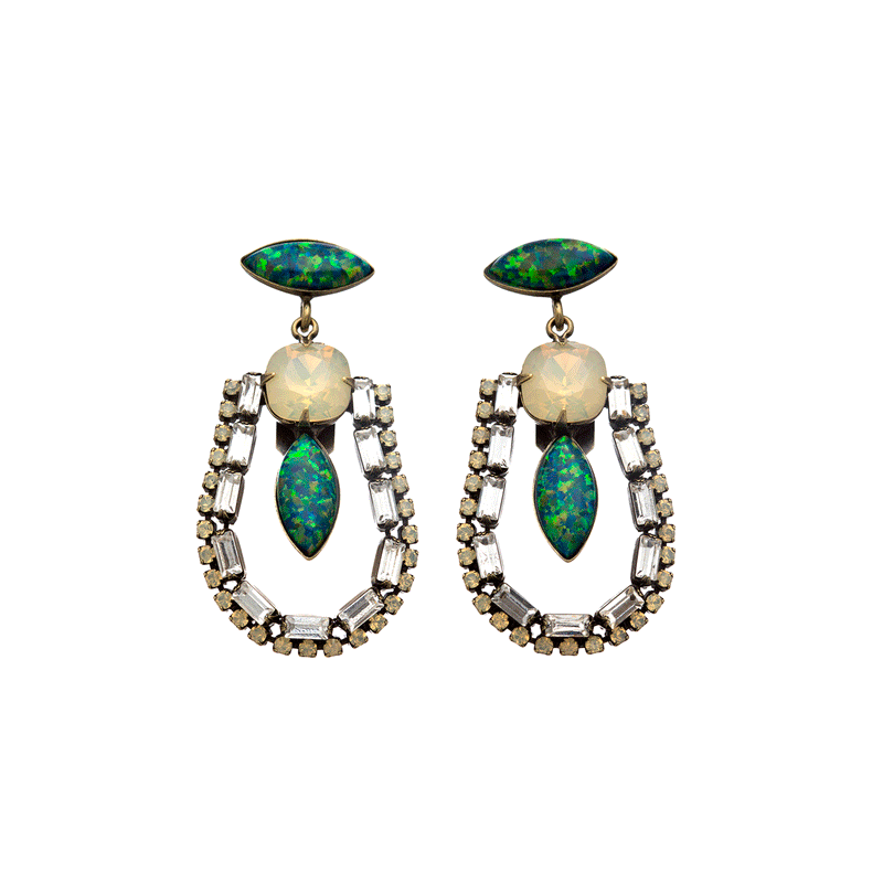 Green Annie Earrings