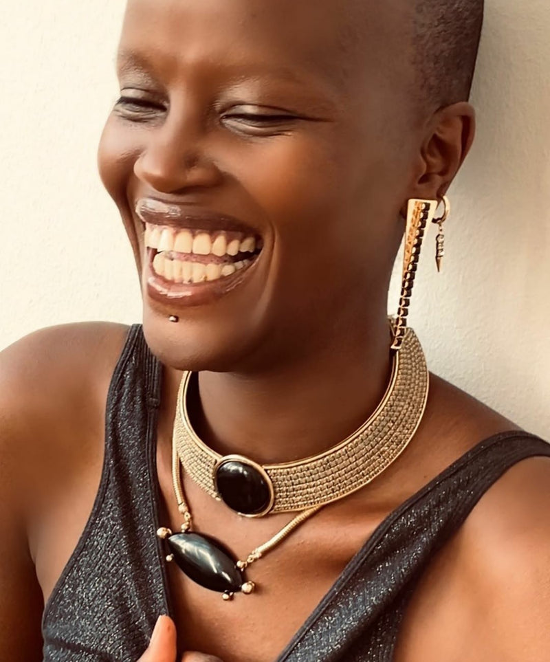 gold earrings