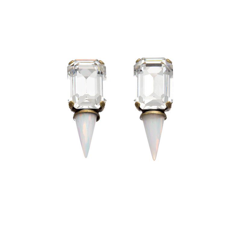 Gali Swarovski White Earrings