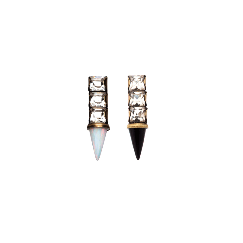 Lilu Black and White Earrings