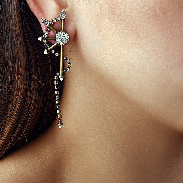 half wheel earrings