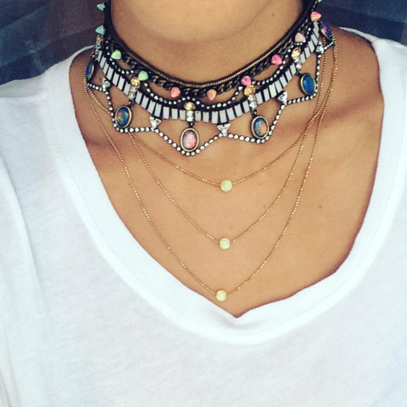 Buy Nietzsche Choker (Opal) – Lionette NY
