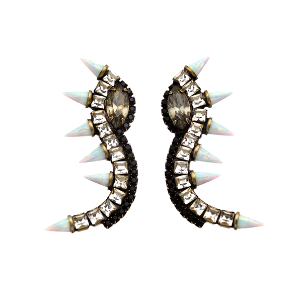 Orian White Earrings