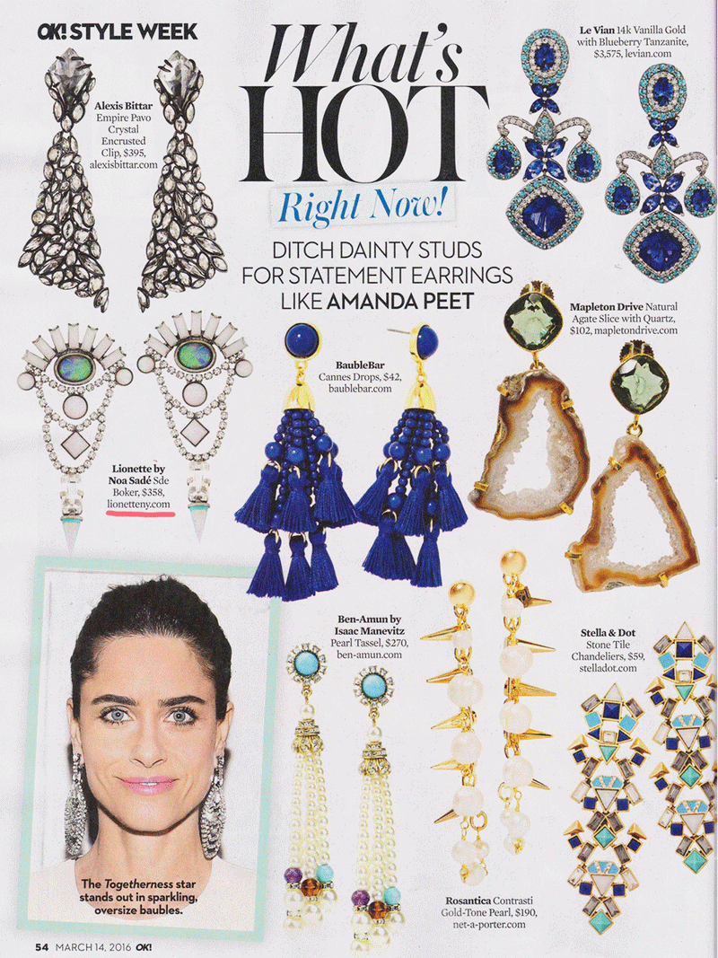 Sde Boker Earrings in OK magazine