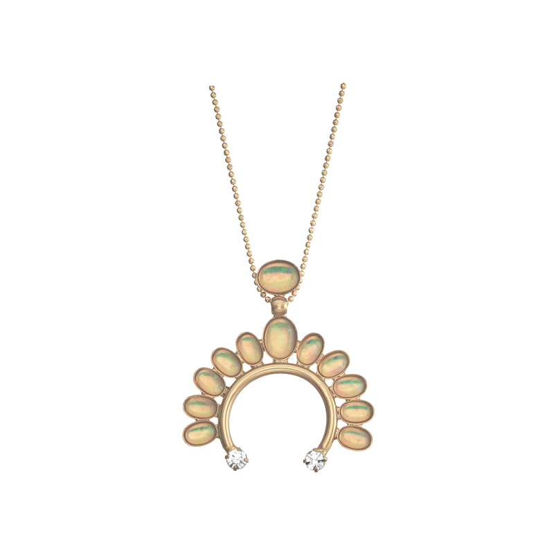 opal tiger lily pendant