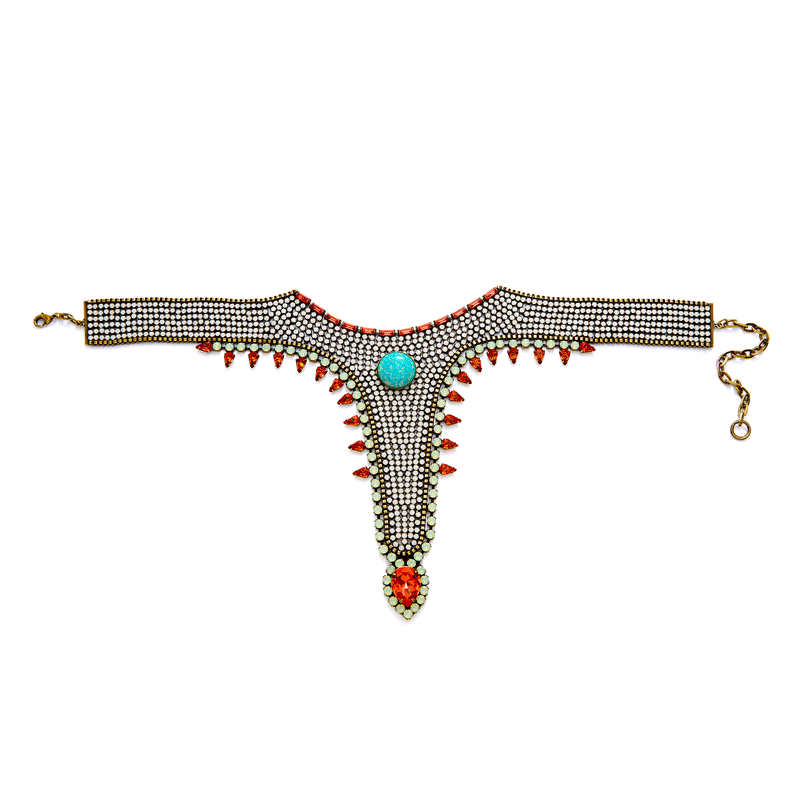 swarovski crystal statement necklace