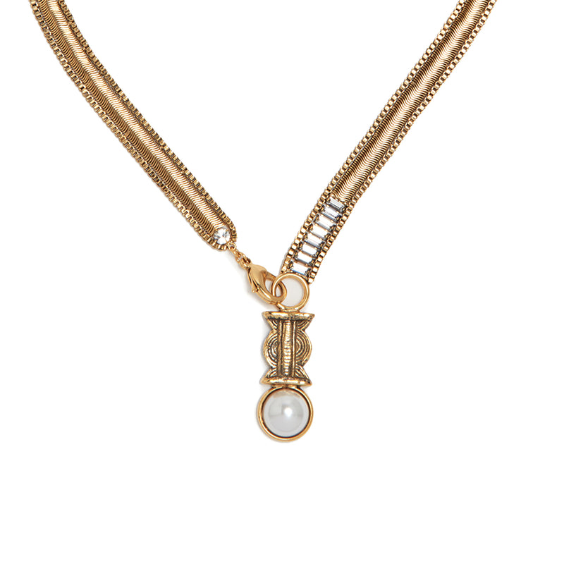 gold statement necklace